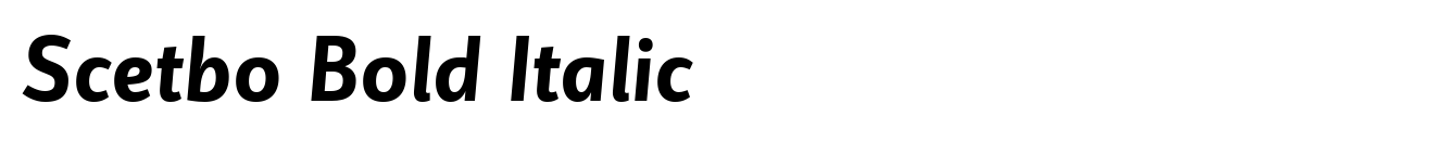 Scetbo Bold Italic